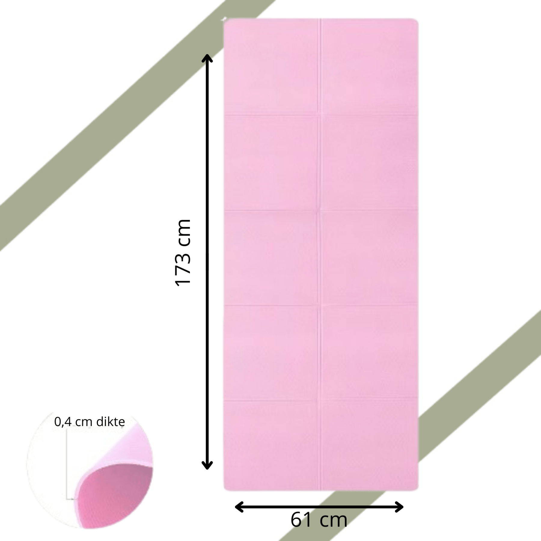Antislip yogamat – 4 mm EVA - mat voor yoga, pilates en fitness - Cosybiz - 