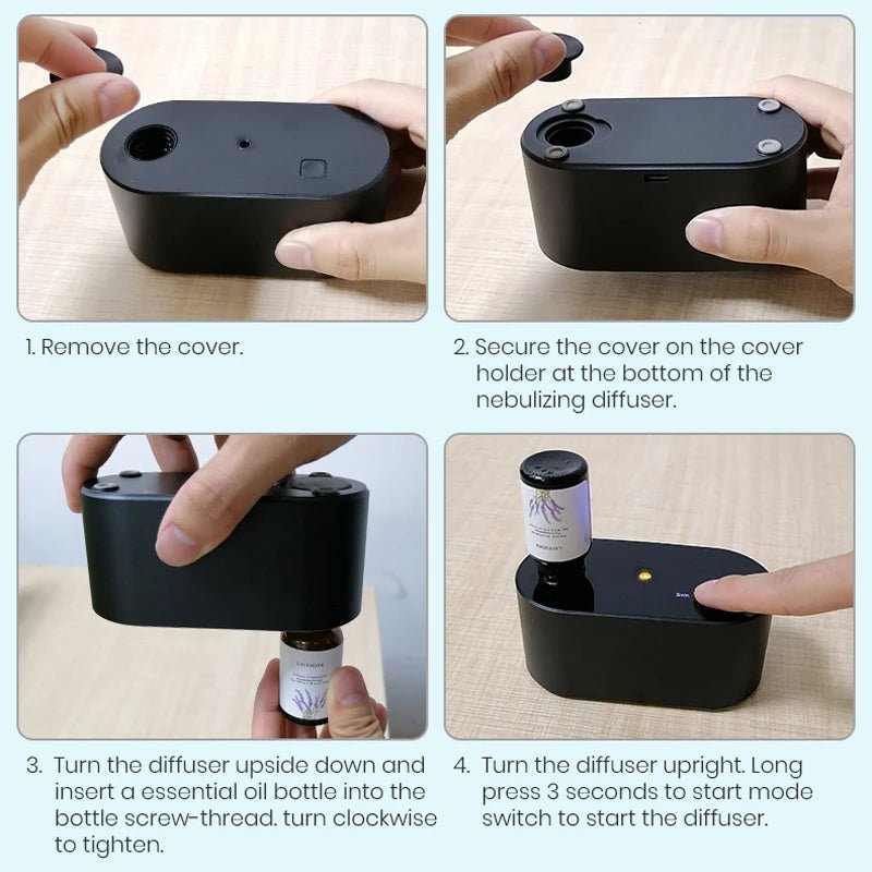 Draagbare Waterloze Aroma Diffuser – Compacte Vernevelaar voor Essentiële Olie - Cosybiz - 
