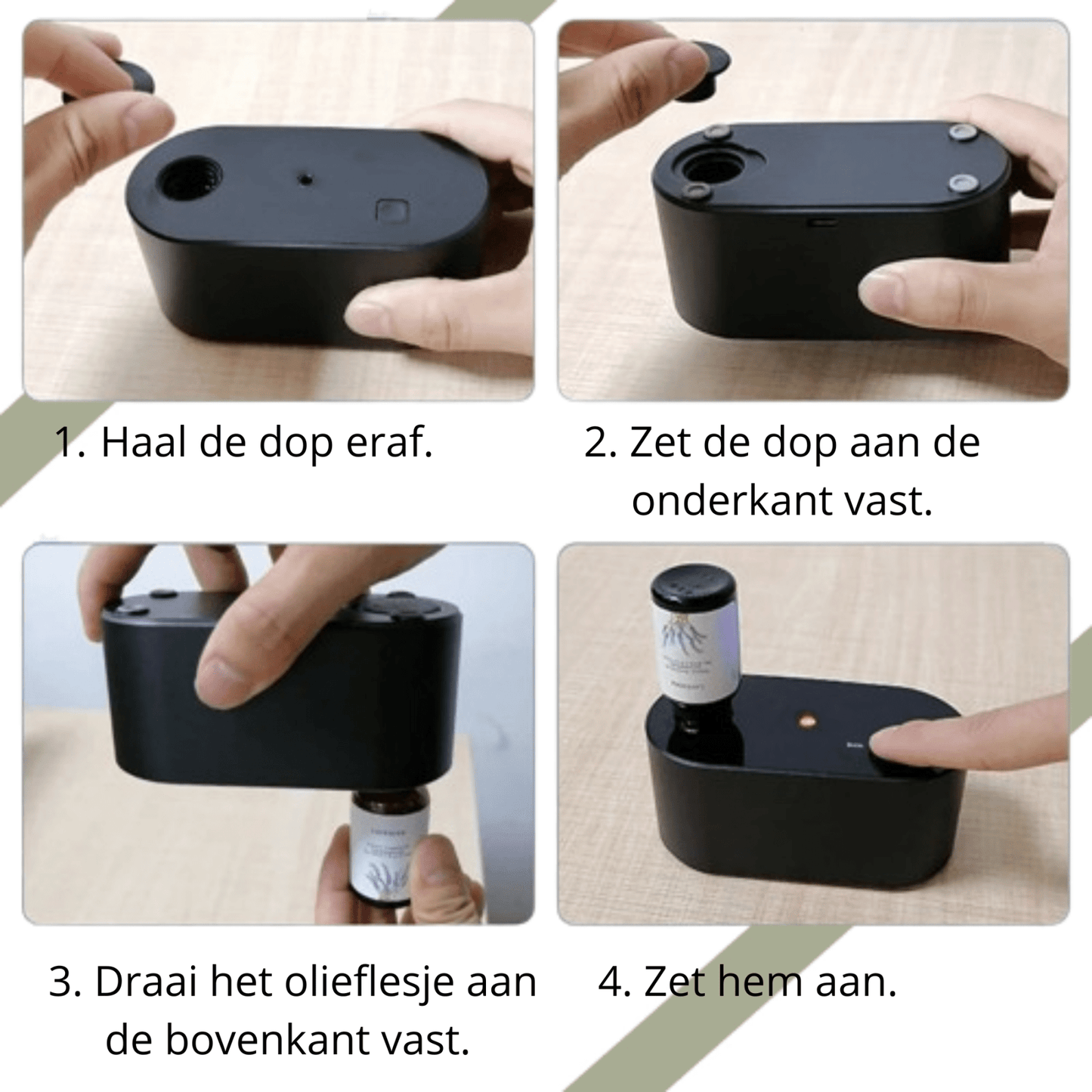 Draagbare Waterloze Aroma Diffuser – Compacte Vernevelaar voor Essentiële Olie - Cosybiz - 