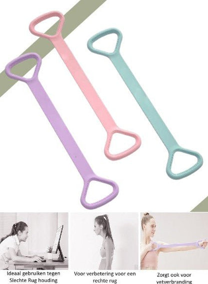 Yoga Fitness Weerstandsband – Elastiche Oefenband voor Armen, Rug, Schouders & Stretchen - Cosybiz - 